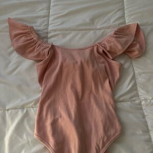 Pink Velour Bodysuit